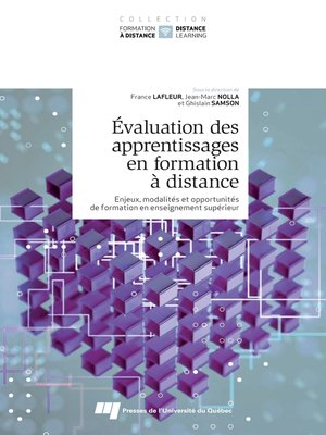 cover image of Évaluation des apprentissages en formation à distance